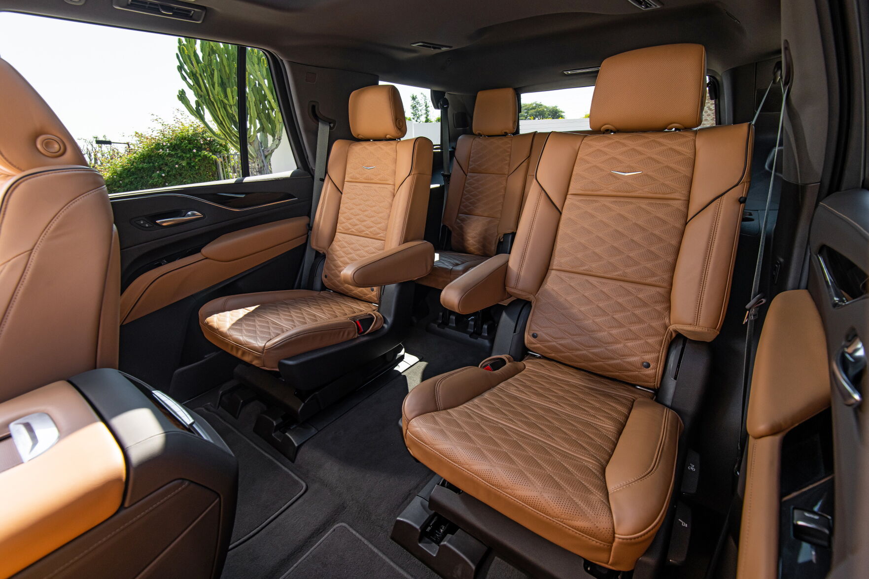 The new 2021 Escalade has second row sliding seats that allow fo